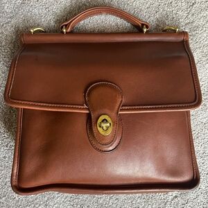 COACH Willis Brown Leather Handbag 9927 MISSING STRAP and TAG